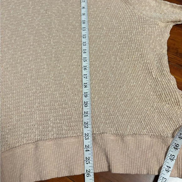 FREE PEOPLE Tommy Turtleneck Sweater Womens Peach Long Sleeve Nubby Knit large - Picture 14 of 16